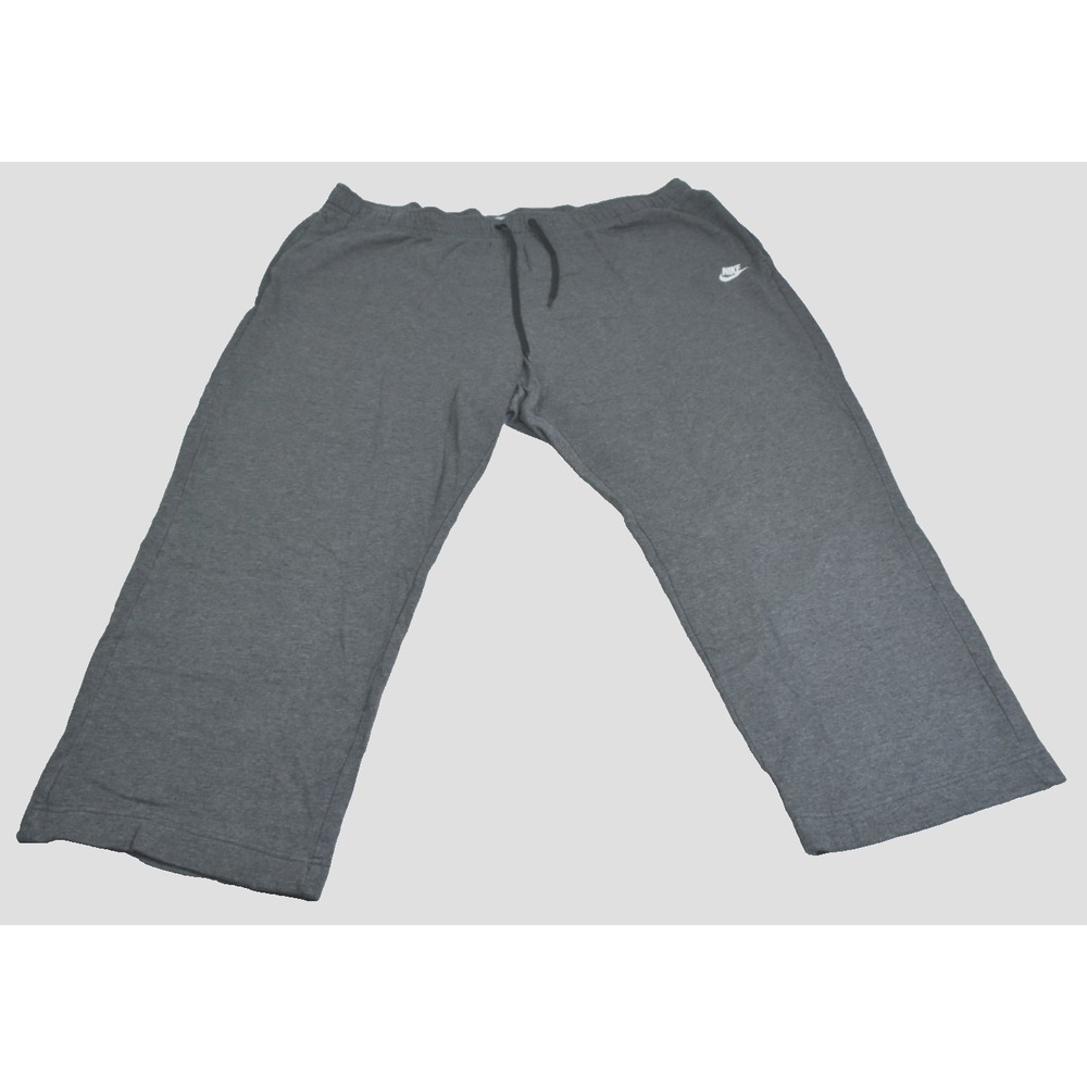 Nike NSW Women Pant Plus Size 3X Gray Open Hem Fleece Sweatpants  CJ0414-071